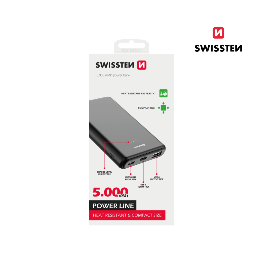 Power Bank 5000 mAh 10W Swissten