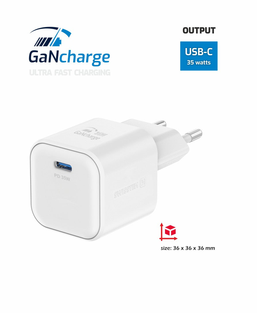 Carregador USB-C GaN 35W Swissten