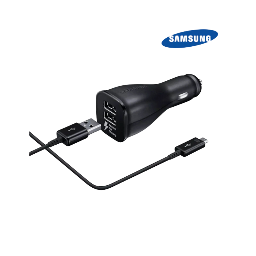 Conjunto Carregador Duplo para carro Micro USB Samsung