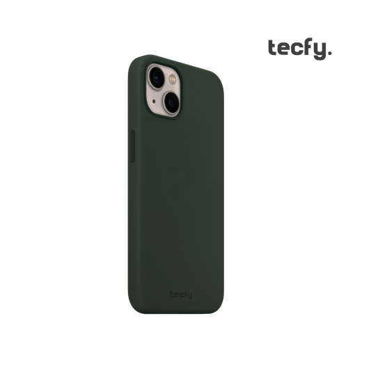 Capa Liquid Silicone Green para iPhone TECFY